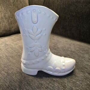 Jessica Simpson Iridescent Embossed Cowgirl Boot Candle Westen Rodeo